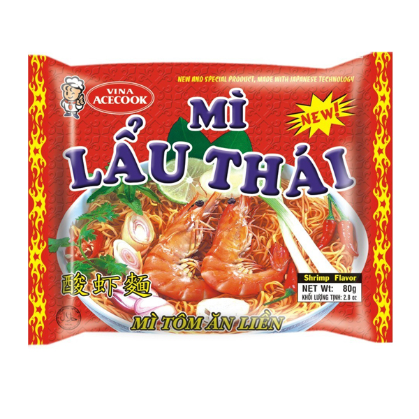 Лапша быстрого приготовления MI Lau Thai со вкусом креветки, 80г