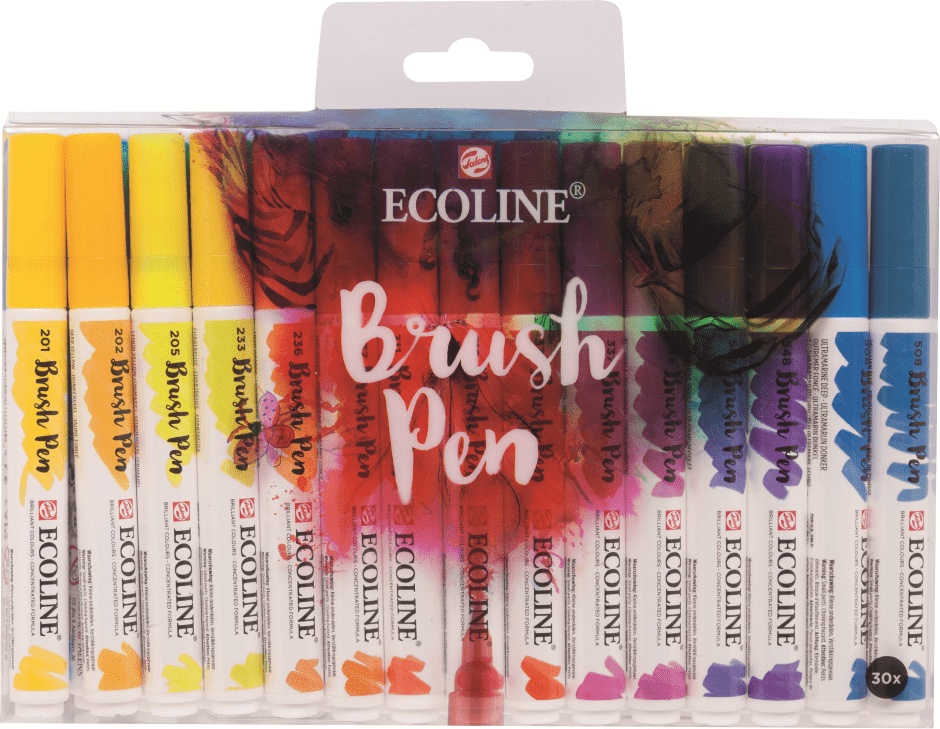 

Набоh акварельных маркеров Royal Talens Ecoline Brush Pen 30 шт в пластиковой упаковке, 11509005