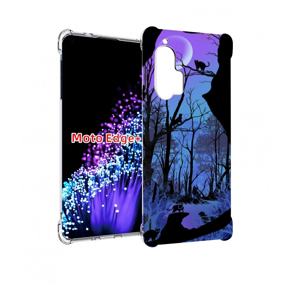 

Чехол MyPads лес внутри кота для Motorola Edge+ Plus, Прозрачный, Tocco