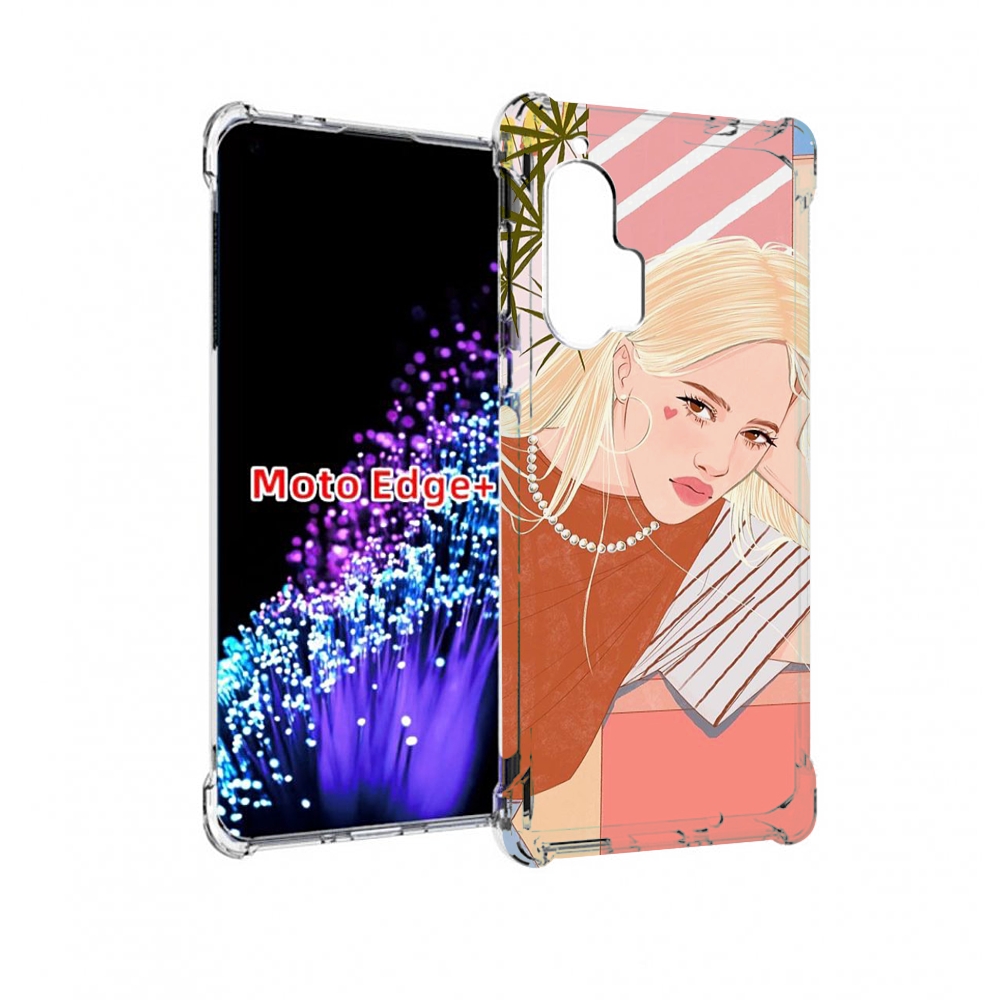 

Чехол MyPads летняя-девочка женский для Motorola Edge+ Plus, Прозрачный, Tocco