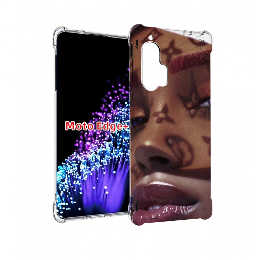 

Чехол MyPads лицо девушки тень женский для Motorola Edge+ Plus, Прозрачный, Tocco