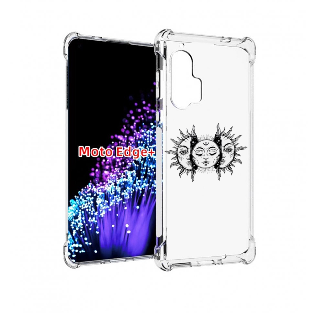

Чехол MyPads луна-в-солнце для Motorola Edge+ Plus, Прозрачный, Tocco
