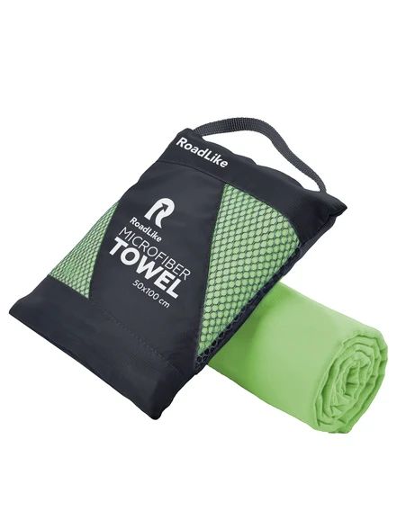 Полотенце спортивное охлаждающее RoadLike Travel 50*100 см зеленый