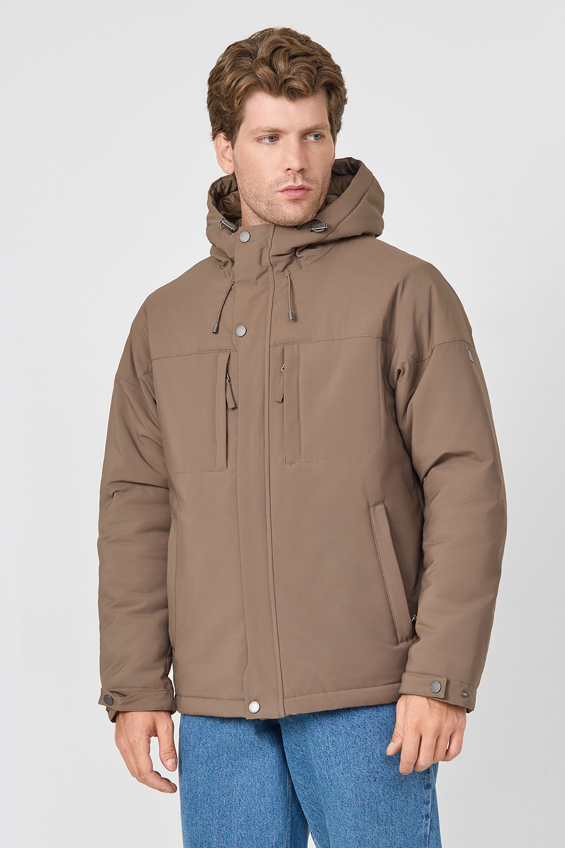 Зимняя куртка мужская Baon B5323503 коричневая XXL
