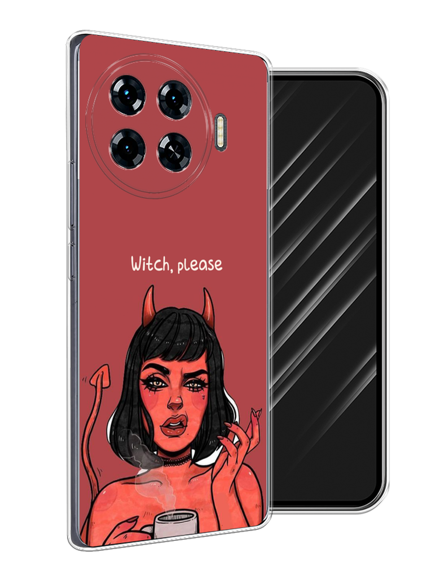 

Чехол Awog на Tecno Spark 20 Pro Plus "Evil Girl", Бордовый;черный, 305050-1