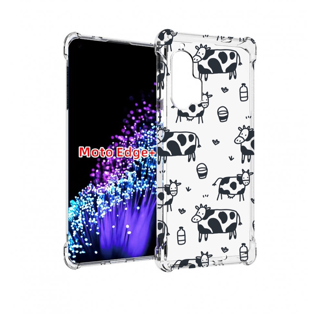 

Чехол MyPads маленькие-коровки для Motorola Edge+ Plus, Прозрачный, Tocco