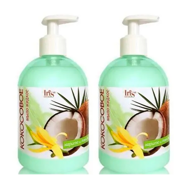 Мыло жидкое Iris кокосовое Карите и ваниль 500 мл 2 шт