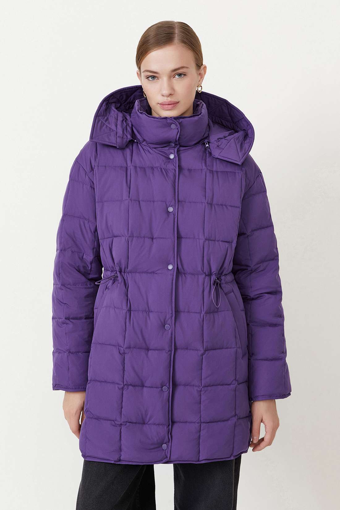 

Пуховик женский Baon B0023549 фиолетовый L, B0023549
