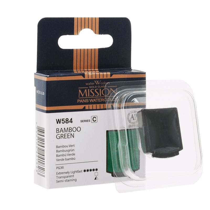 

Акварель Mijello "Mission Gold Pan" W584 Зеленый бамбук, Mission Gold Pan