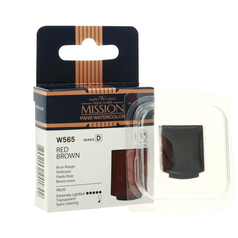

Акварель Mijello "Mission Gold Pan" W565 Красно-коричневый, Mission Gold Pan