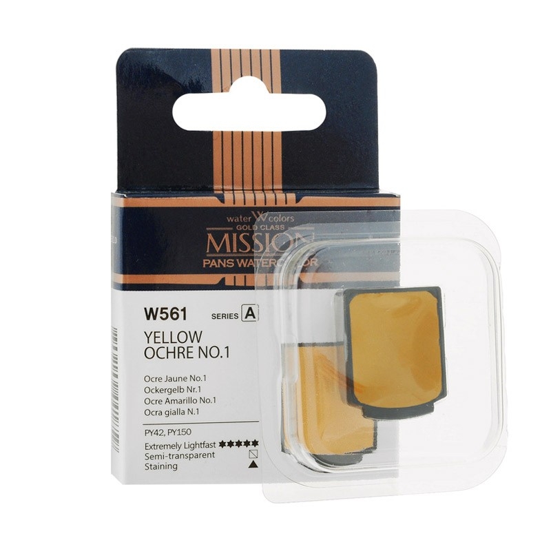 

Акварель Mijello "Mission Gold Pan" W561 Охра желтая, Mission Gold Pan