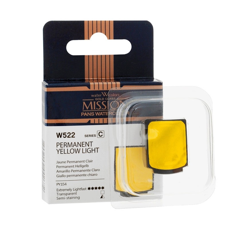 

Акварель Mijello "Mission Gold Pan" W522 Желтый светлый перманентный, Mission Gold Pan