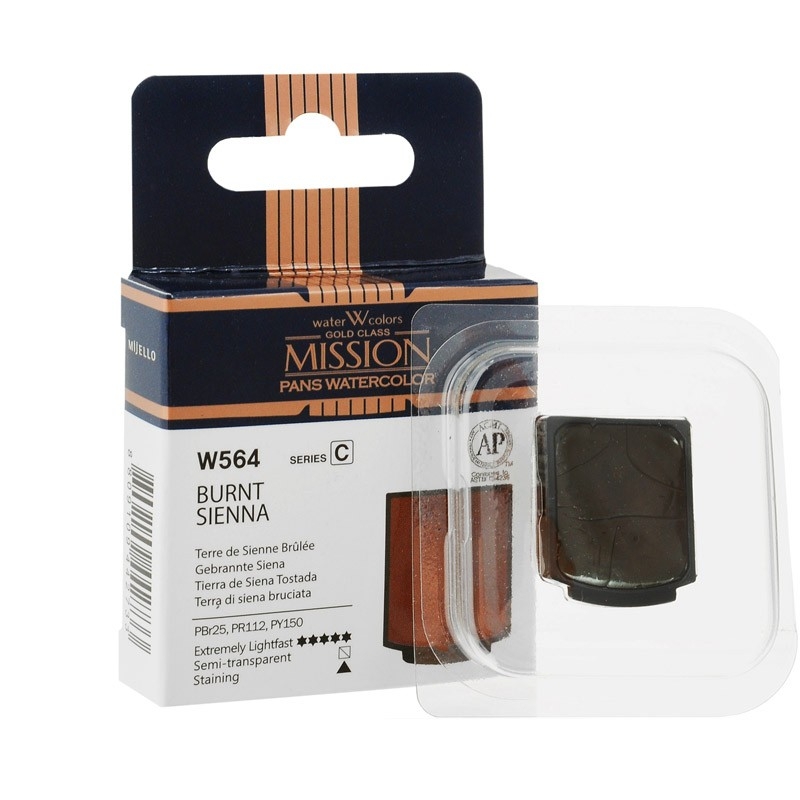 

Акварель Mijello "Mission Gold Pan" W564 Сиена жженая, Mission Gold Pan