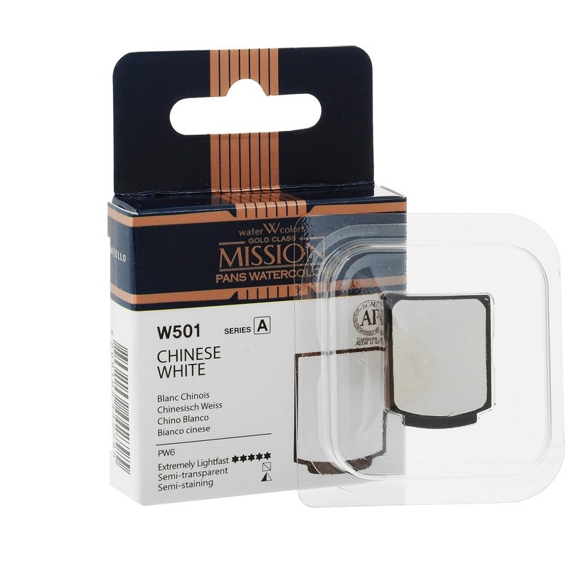 

Акварель Mijello "Mission Gold Pan" W501 Китайские белила прозрачные, Mission Gold Pan