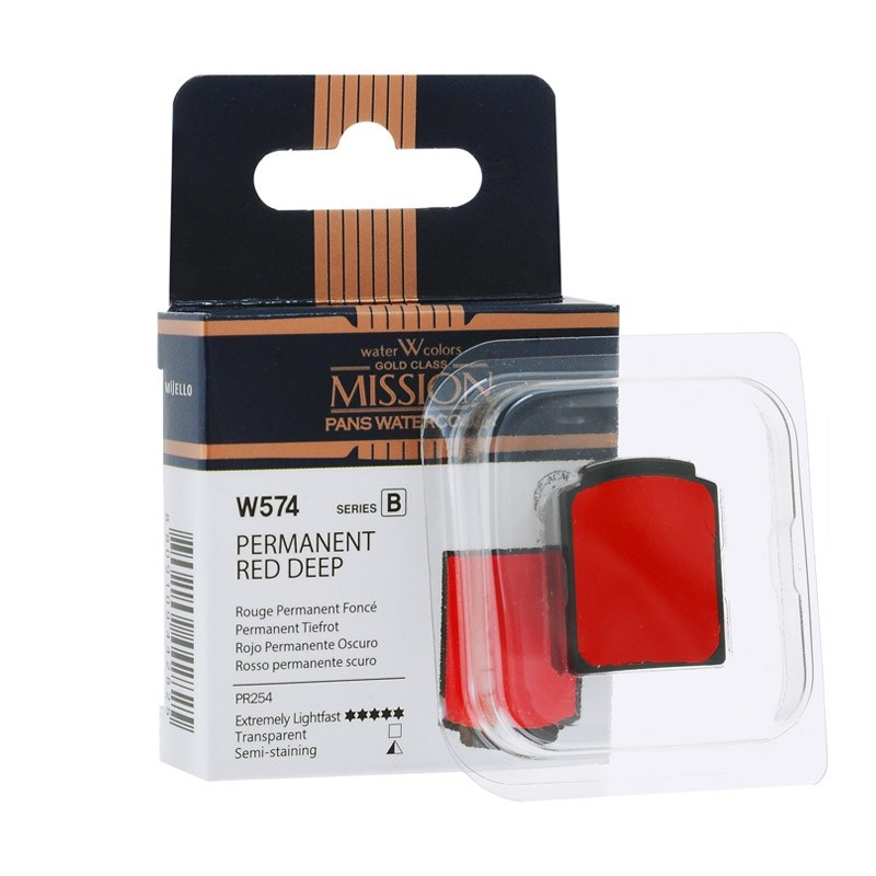 

Акварель Mijello "Mission Gold Pan" W574 Красный темный перманентный, Mission Gold Pan