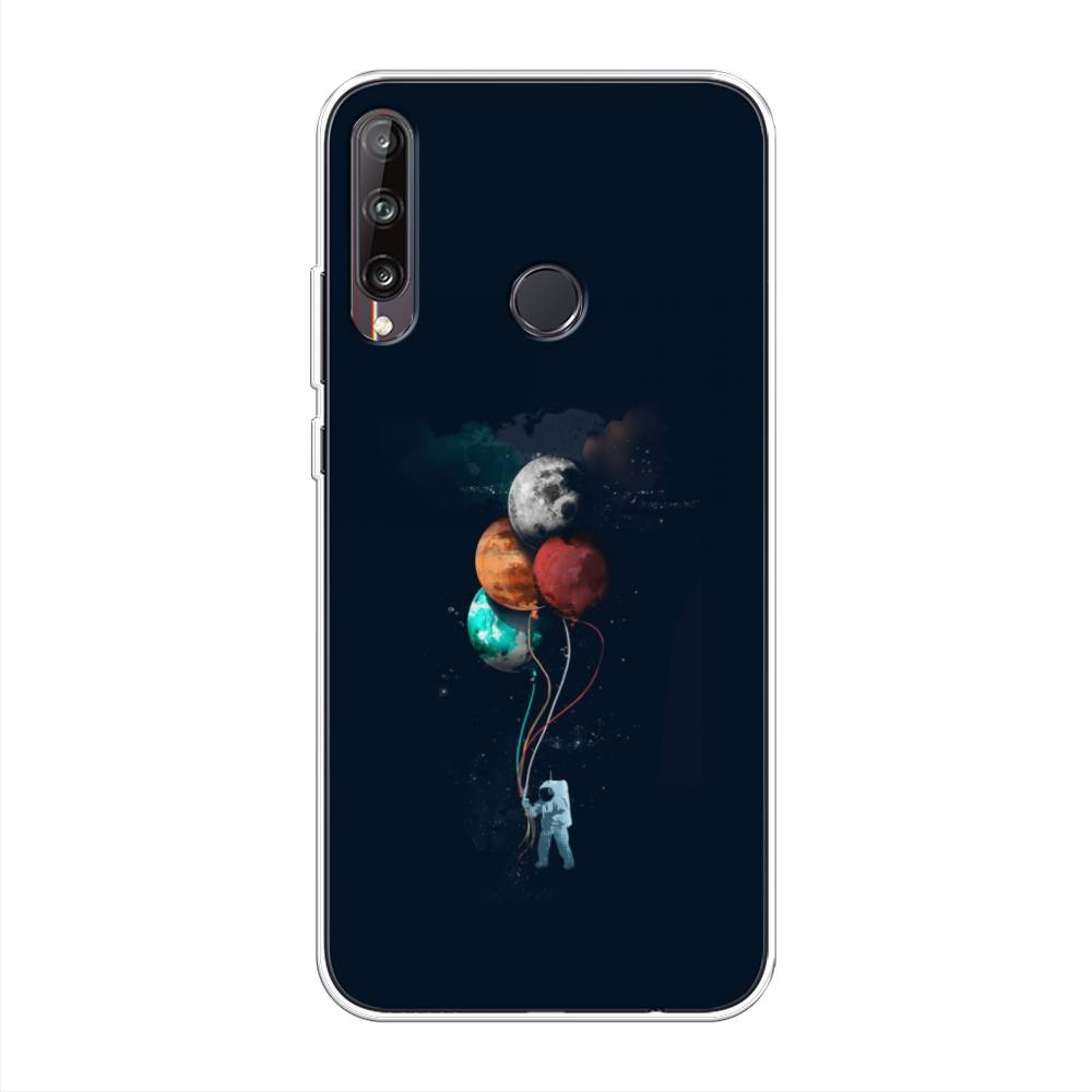 

Чехол на Huawei P40 Lite E/Y7p/Honor 9C "Космонавт с шариками", Разноцветный, 612450-4