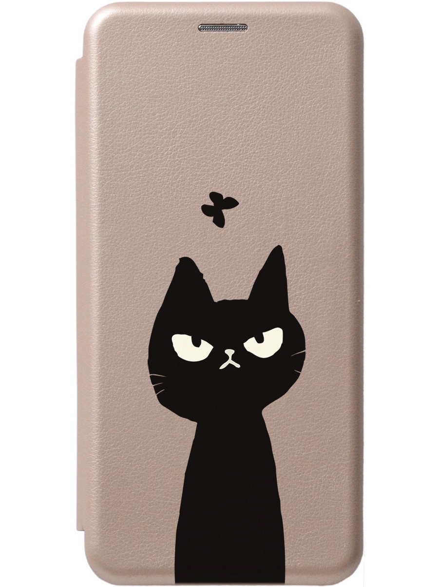 

Чехол-книжка на Tecno Spark 10 Pro "Disgruntled Cat" золотой, Золотистый;серый;черный, 159569