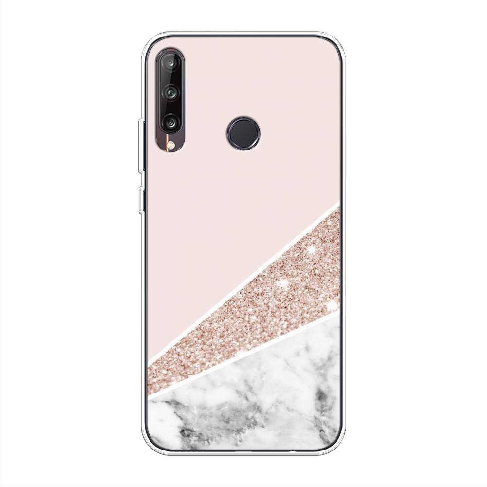 

Чехол на Huawei P40 Lite E/Y7p/Honor 9C "Блестящий розовый мрамор", 612450-3