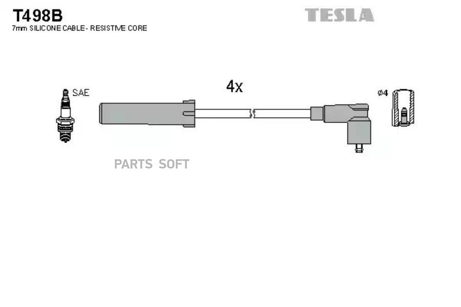 TESLA Провода зажигания TESLA T498B