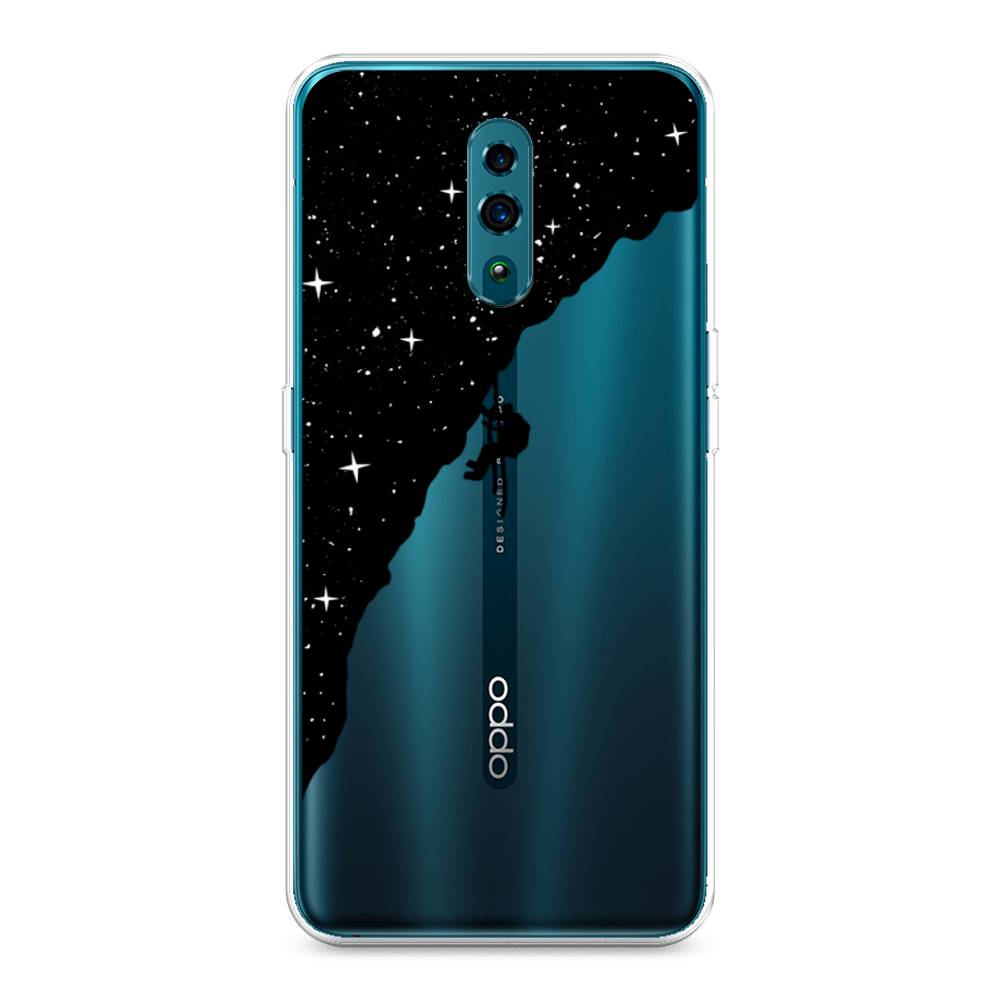 фото Силиконовый чехол "скалолаз в космосе" на oppo reno awog