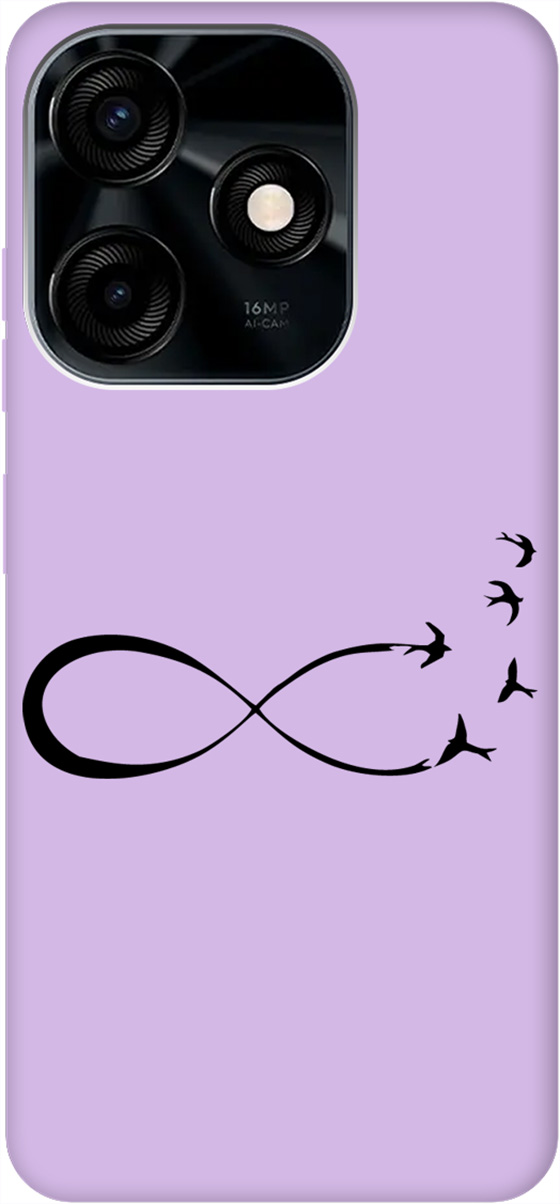 

Чехол на Tecno Spark 10C "Infinity" сиреневый, Фиолетовый;черный, 159598