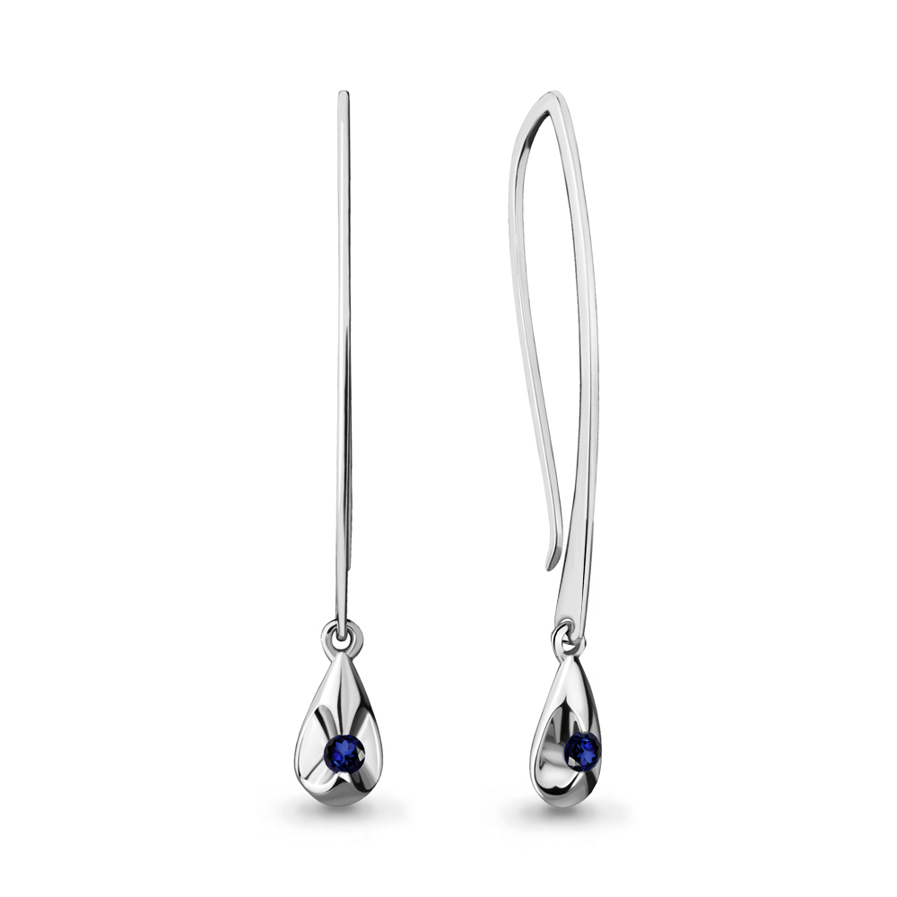 

Серьги из белого золота с сапфиром Aquamarine Aquamarine 942466_585_бз, 942466_585_бз