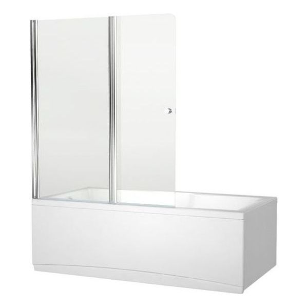 Перегородка (шторка, ширма) на ванну Aquanet Alfa 4 NF6222-pivot , прозрачное стекло распашной шкаф грегори белый глянец белый стекло 2 секции полок