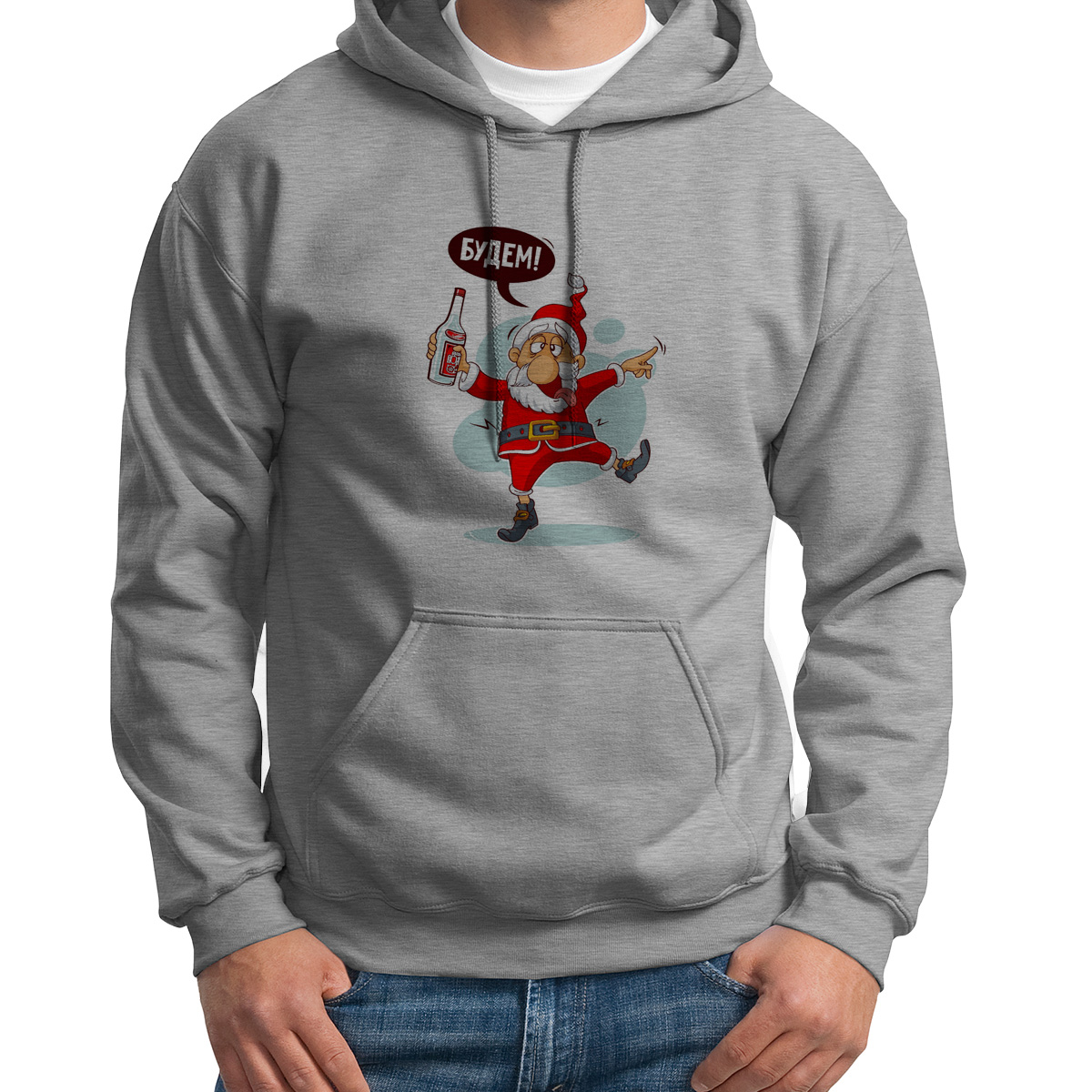 

Худи унисекс CoolPodarok Будем новый год серое 46 RU, S0113731