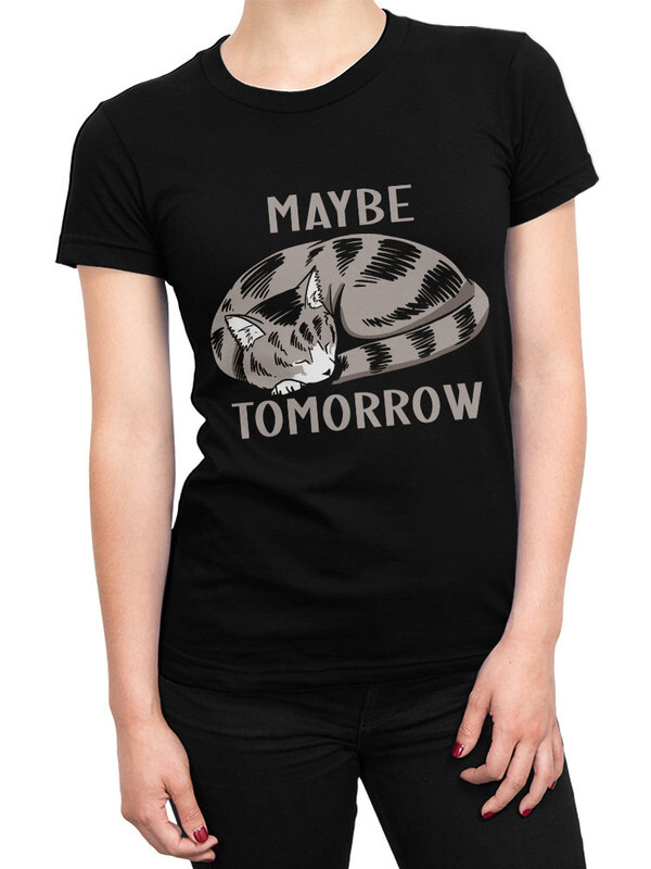 фото Футболка женская design heroes maybe tomorrow черная 2xl