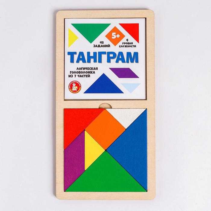 Игра головоломка деревянная «Танграм» (цв, бол) деревянная игрушка bondibon настольная развивающая игра головоломка бондилогика кто куда 48 заданий