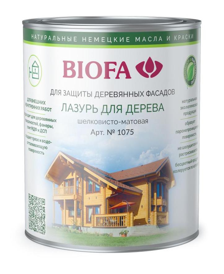 

BIOFA 1075 Лазурь для дерева (2,5 л 1006 Темный орех )