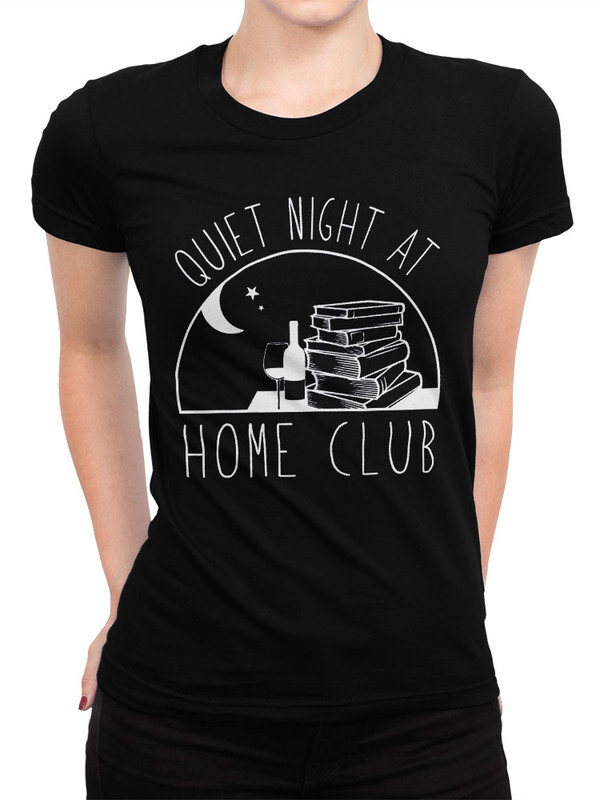 фото Футболка женская design heroes quiet night at home club черная 2xl