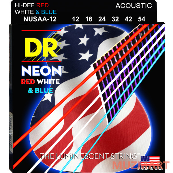 

DR NUSAA-12 HI-DEF NEON Струны для акустической гитары