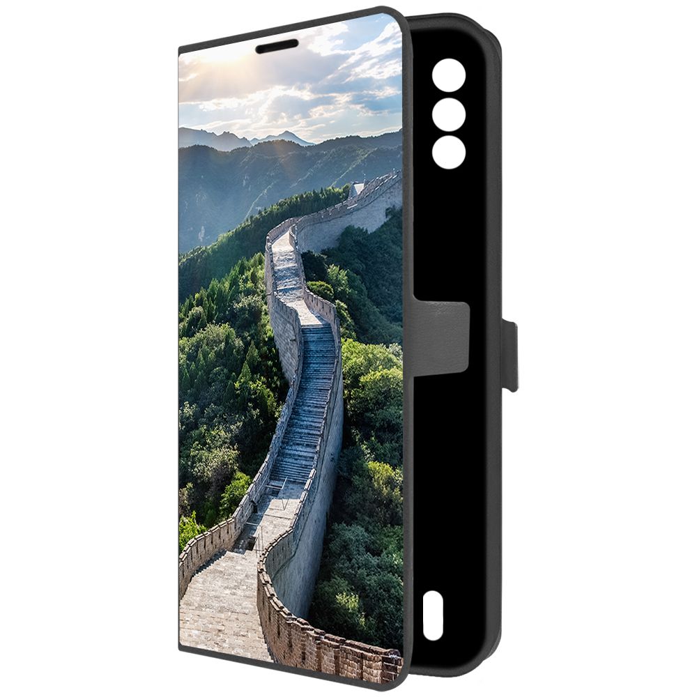 

Чехол-книжка Krutoff Eco Book для ITEL Vision 2S Китай, Великая Стена (черный)