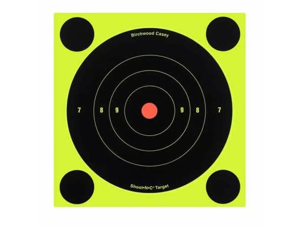 Мишень бумажная Birchwood Shoot N C Bulls-eye Target 200 мм 30 штук