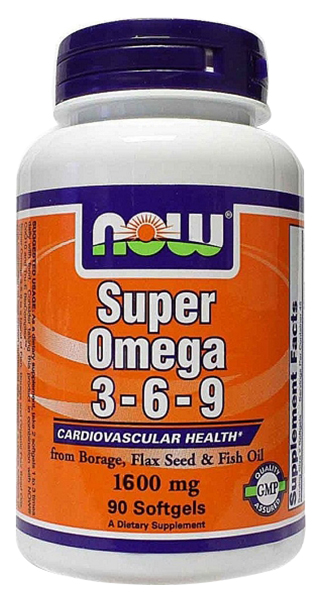 Купить Супер Омега 3-6-9 Now Foods капсулы 1600 мг 90 шт.