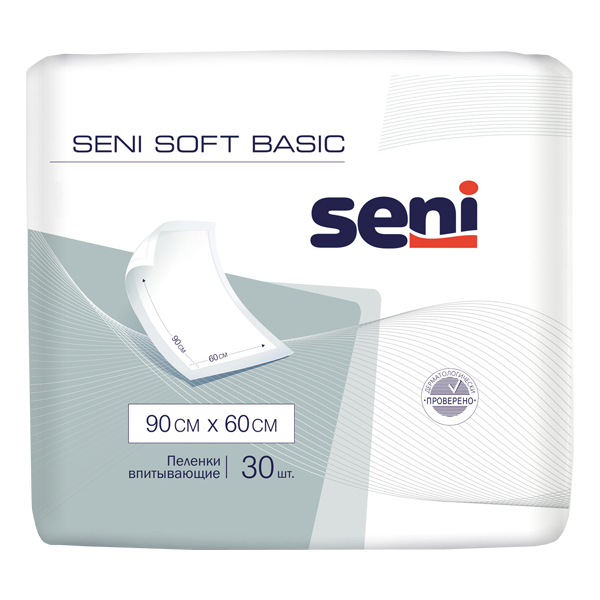 Пеленки Seni Soft Basic 90x60 см, 30 шт.