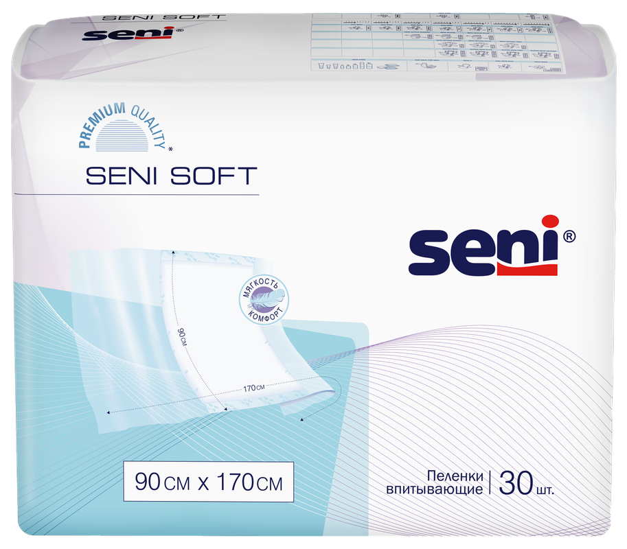 

Пеленки Seni Soft 4 капли 90x170 см 30 шт., Soft