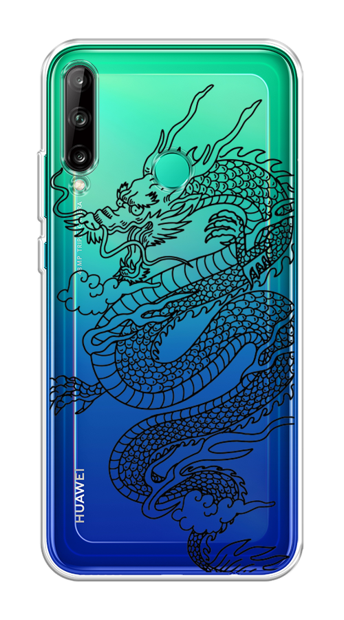 

Чехол на Huawei P40 Lite E/Y7p/Honor 9C "Большой китайский дракон", Черный;серый, 612450-1