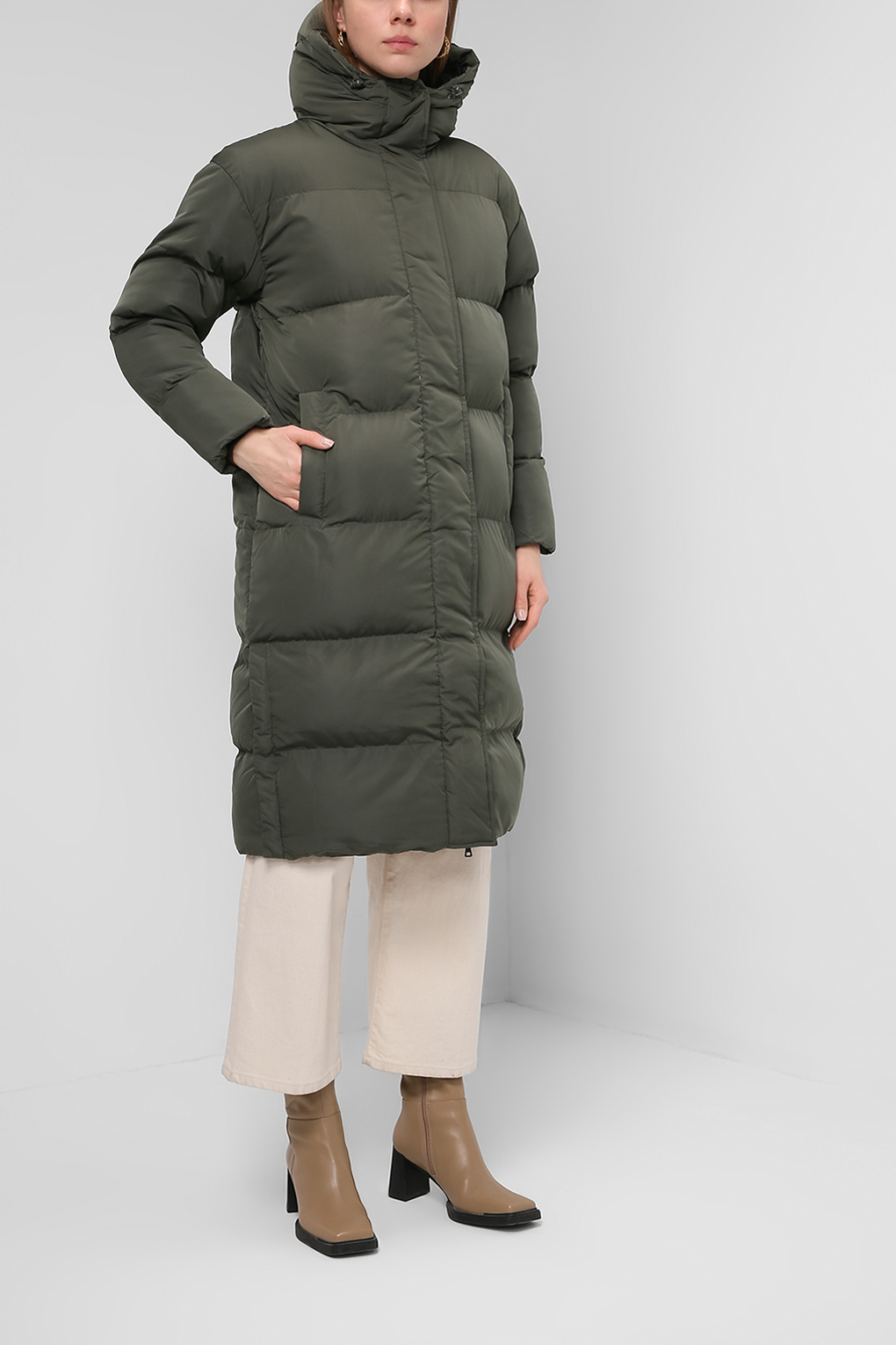 

Пуховик-пальто женский Superdry W5010989A зеленый 12, W5010989A