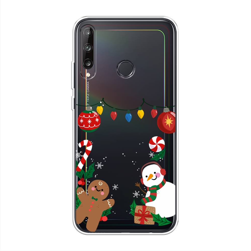 

Чехол на Huawei P40 Lite E/Y7p/Honor 9C "Новогоднее настроение", Коричневый;красный;зеленый, 612450-5