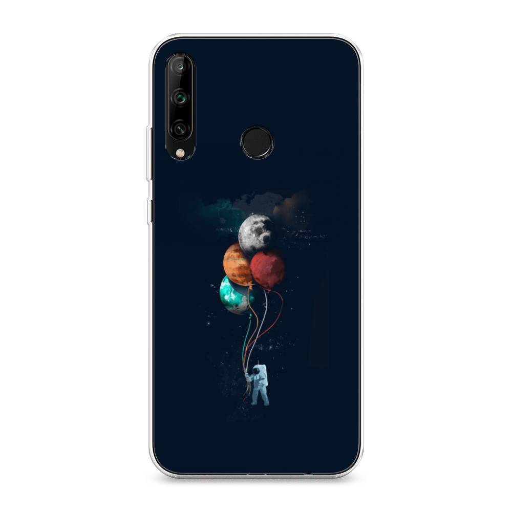 

Чехол на Honor 9C/Huawei P40 Lite E/Y7p "Космонавт с шариками", Разноцветный, 612550-4