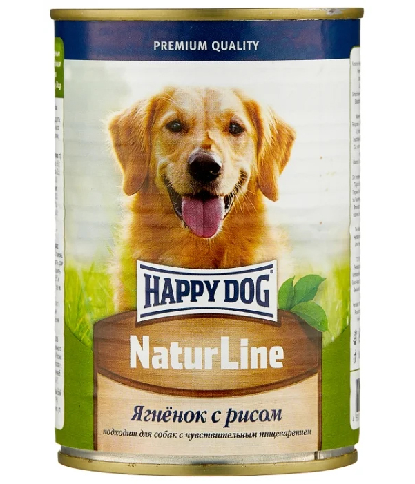 

Консервы для собак Happy Dog Natur Line ягненок и рис, 970г