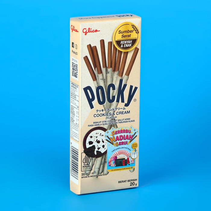 

Бисквитные палочки POCKY с ванильно-шоколадной начинкой, 20 г