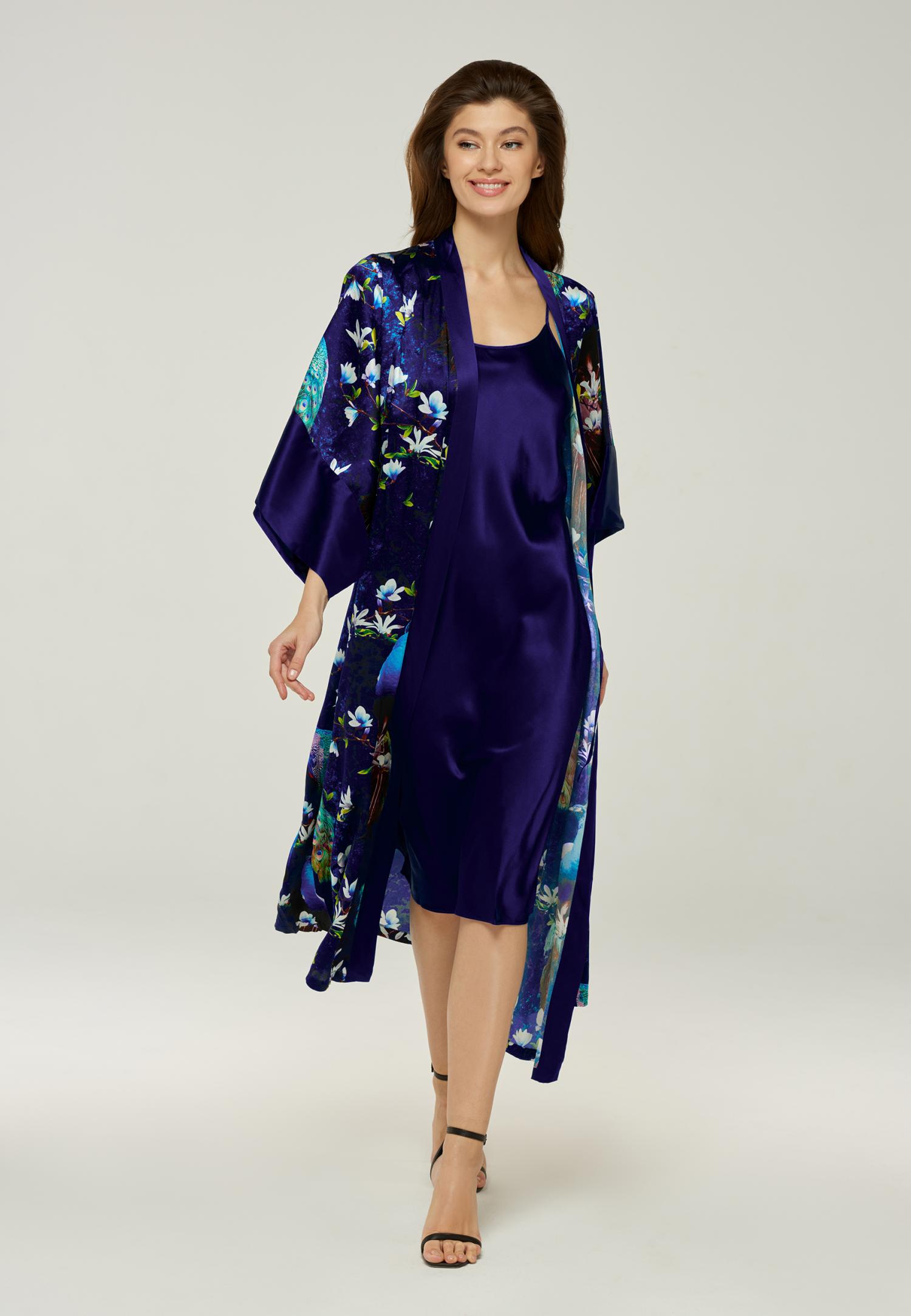 

Халат женский MARC & ANDRÉ W21-02SS101-L синий 42, W21-02SS101-L