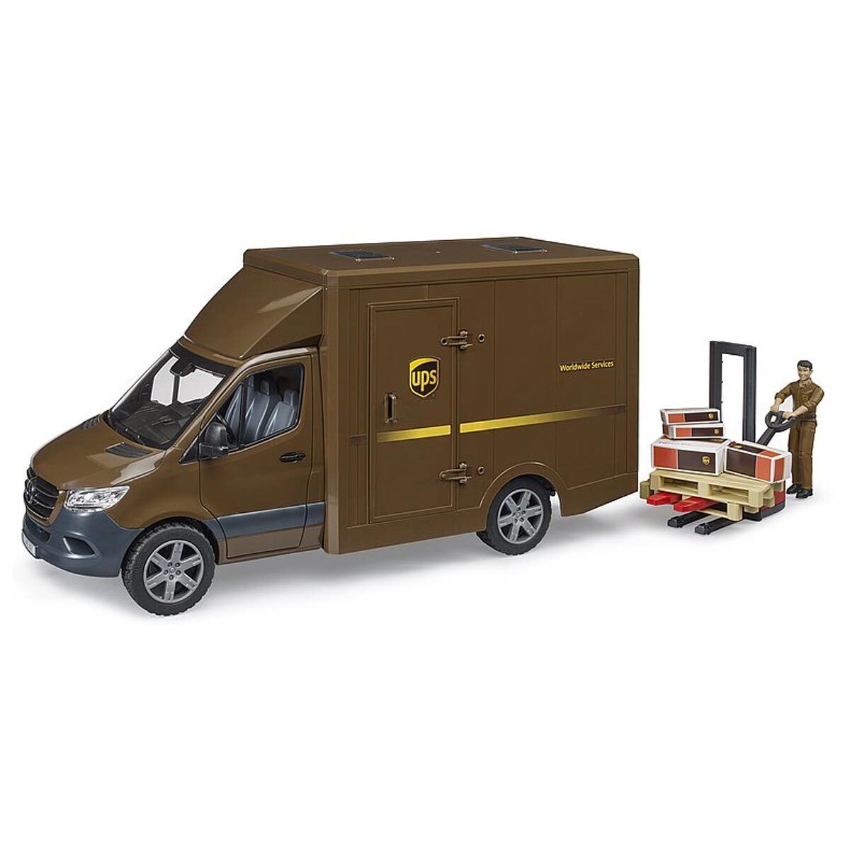 

Фургон Bruder 02678 Mercedes-Benz Sprinter UPS с погрузочным оборудованием с фигуркой, Коричневый