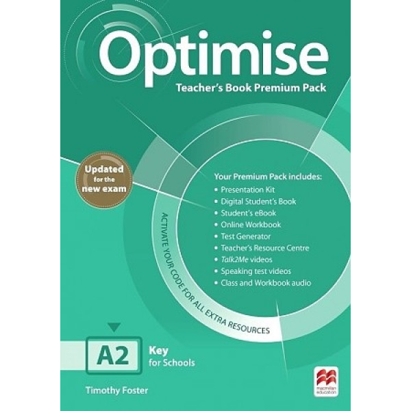 фото Книга для учителя optimise updated a2. teacher's book premium pack macmillan