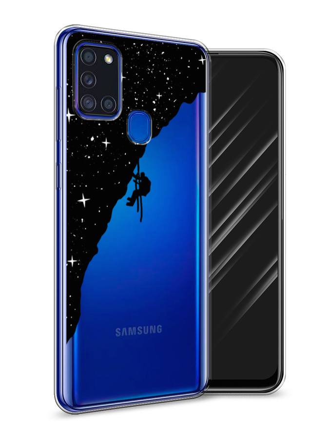 

Чехол Awog на Samsung Galaxy A21s / Самсунг A21s "Скалолаз в космосе", Разноцветный, 2100250-4