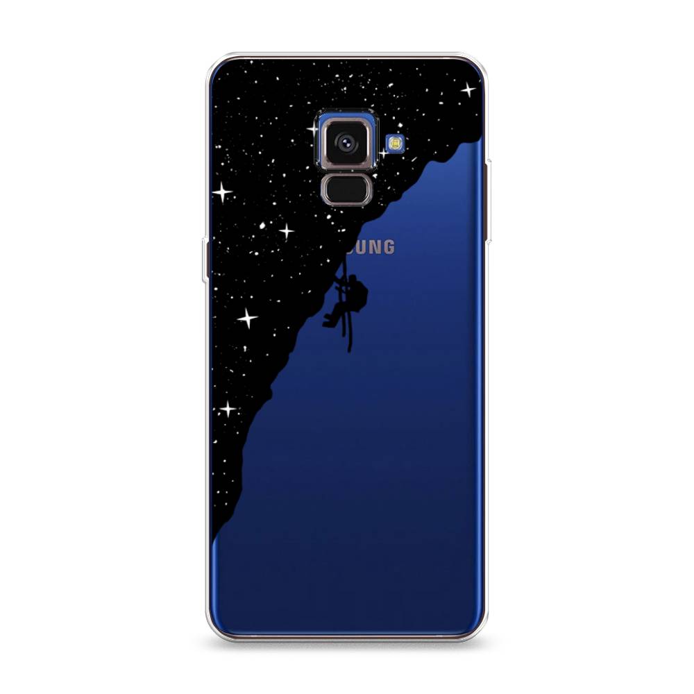 

Чехол Awog на Samsung Galaxy A8 2018 "Скалолаз в космосе", Разноцветный, 25450-4