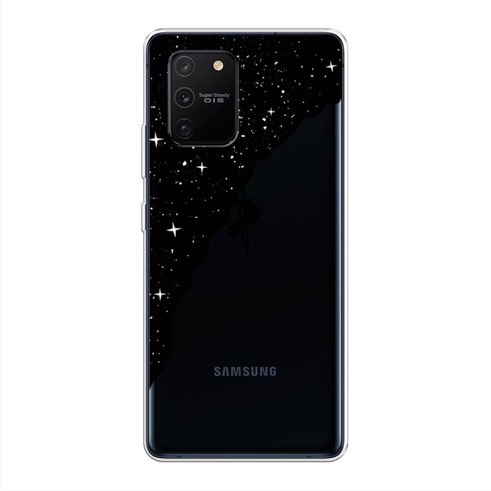 фото Силиконовый чехол "скалолаз в космосе" на samsung galaxy a91 awog